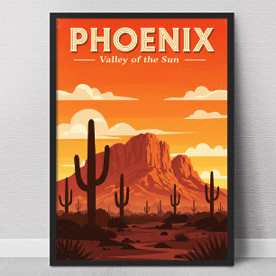 Poster Vintage Phoenix Valley do Sol