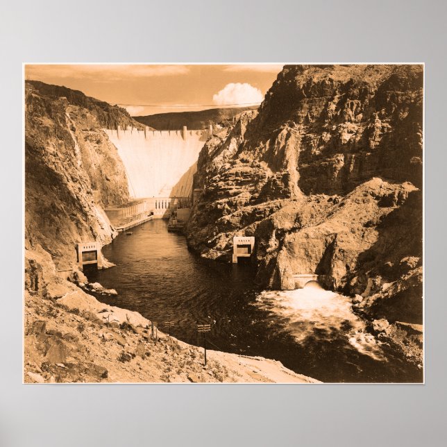 Poster Vintage Photo Boulder Dam (Frente)