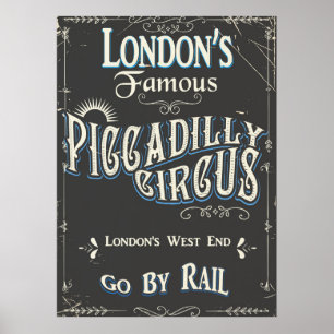 Poster vintage Piccadilly Circus London