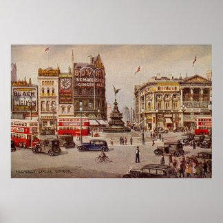 Poster Vintage Piccadilly Circus London