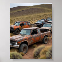 Vintage Pickup Liderando a Corrida