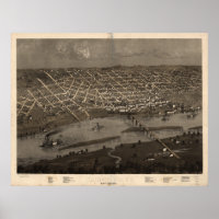 Vintage Pictorial Map of Ruas. Paul Minnesota (186