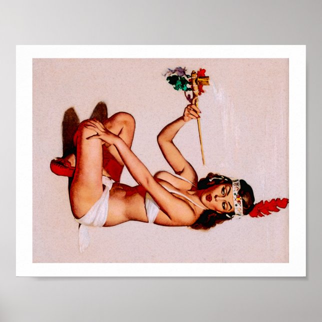 Poster Vintage Pin-Up Girl (Frente)