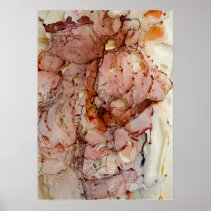 Poster Vintage Pink Watercolor