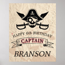 Vintage Pirate Treasure Map Happy Birday