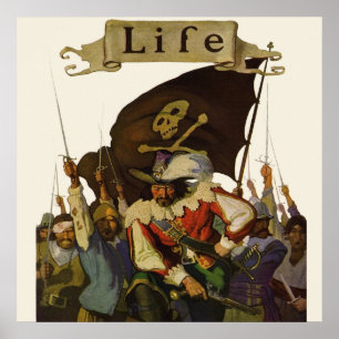 Poster Vintage Pirates of Life 1921