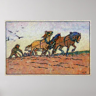 Pôster Vintage Plow Team