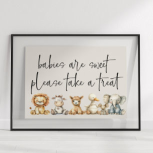 Poster Vintage Plush Nursery Animal Favor do Chá de frald