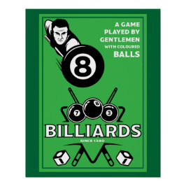 Pôster Vintage Pocket Billards