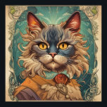 Poster Vintage Pop Art Louis Wain Estilo Retroativo<br><div class="desc">Vintage Pop Art Louis Wain Estilo Retroativo</div>