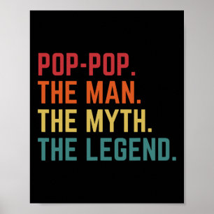 Poster Vintage Pop-pop Mmth Legend Pai Avô Fath