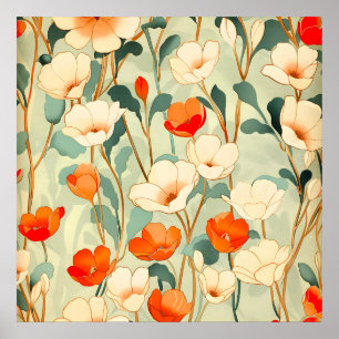 Poster Vintage Poppy Blossom