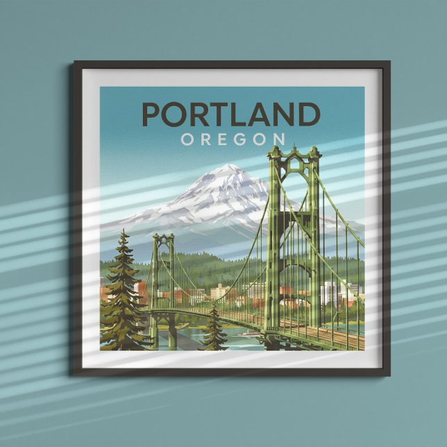 Poster Vintage Portland Oregon (Criador carregado)