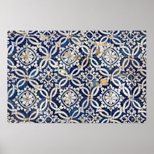 Pôster Vintage Português Azulejo