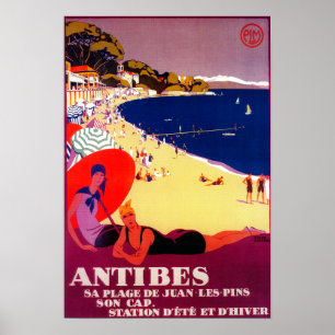 Pôster Vintage PosterEurope de Antibes