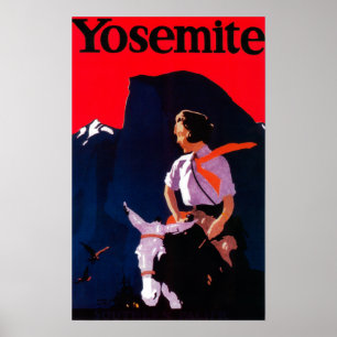 Poster Vintage PosterYosemite de Yosemite, CA