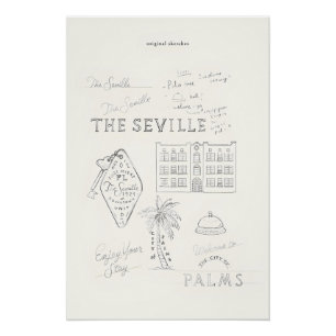 Pôster Vintage, Preppy Coquette Girl Poster brilhante