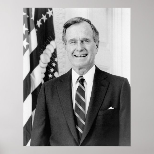 Poster Vintage Presidente George Herbert Walker Bush (Frente)