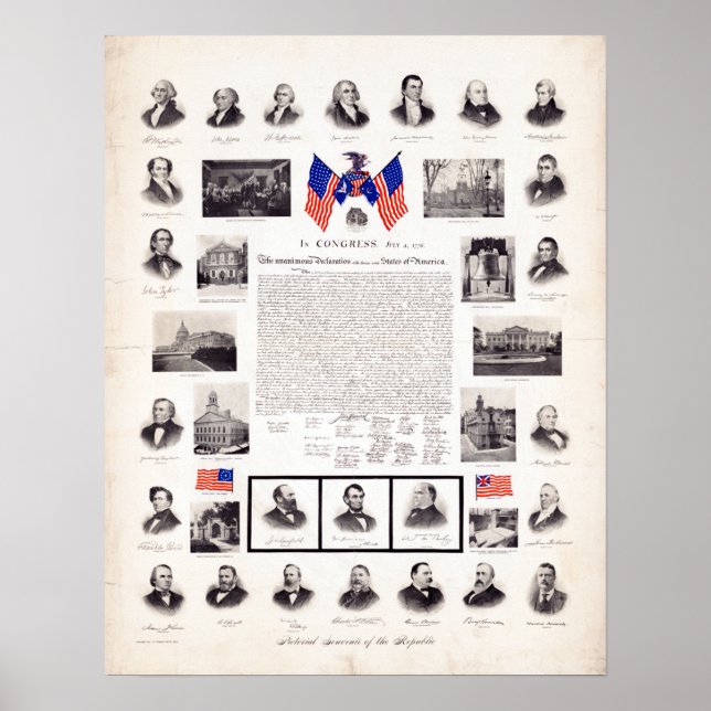 Poster Vintage: Presidentes políticos (Frente)