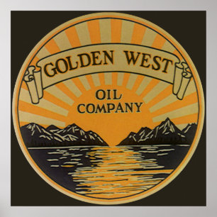 Pôster Vintage Product Label Art, Ouro West Oil Company