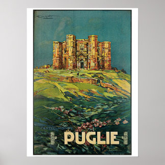 Poster Vintage Puglia Itália viagem Ad