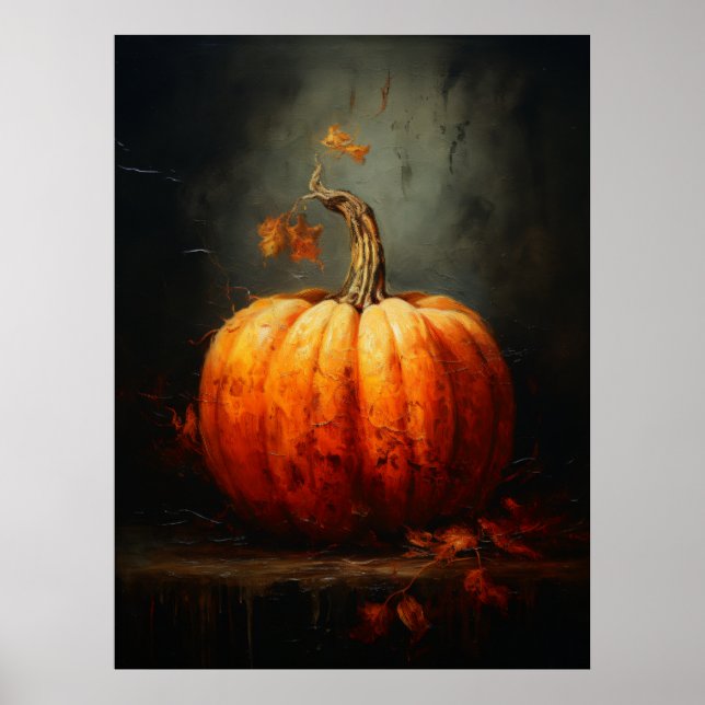 Poster Vintage Pumpkin Farmhouse Style (Frente)