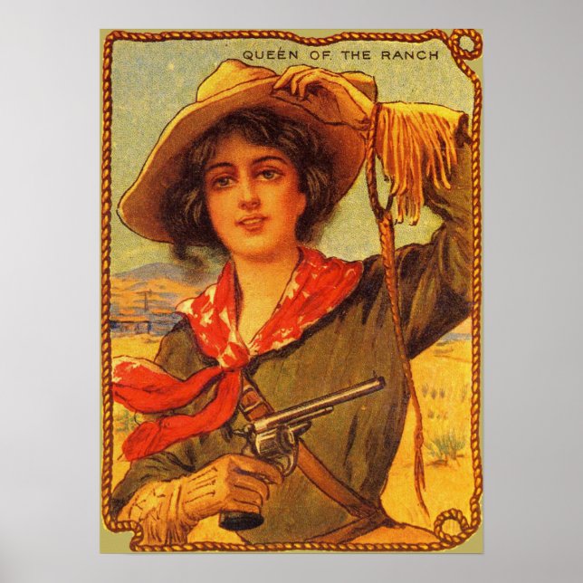 Poster vintage "Rainha do Ranch" (Frente)
