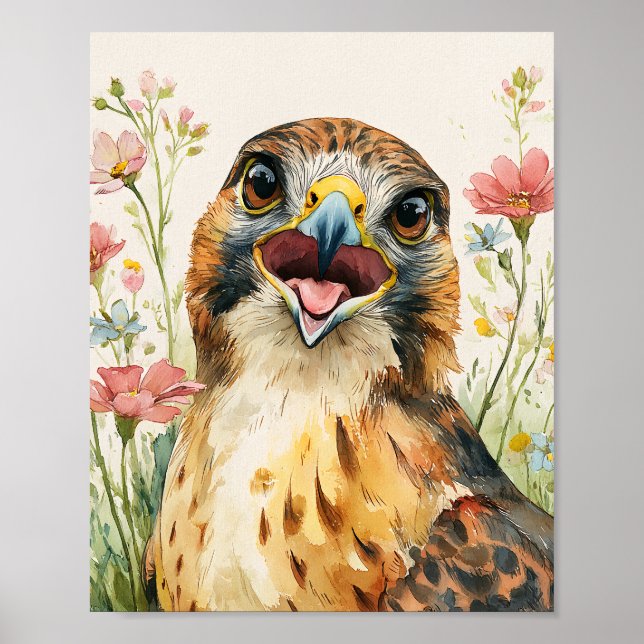 Poster vintage Red Hawk (Frente)