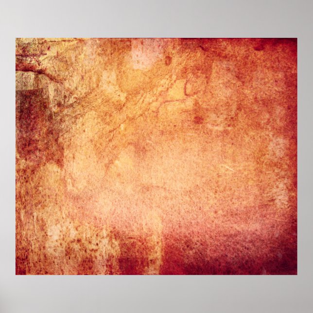 Poster Vintage red yellow orange retro (Frente)