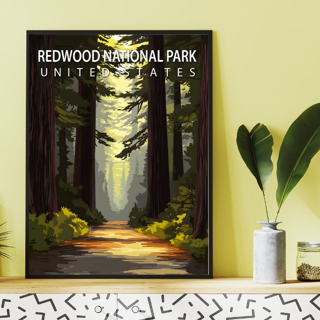 Poster Vintage Redwood National Park – Majestic Forest (Criador carregado)