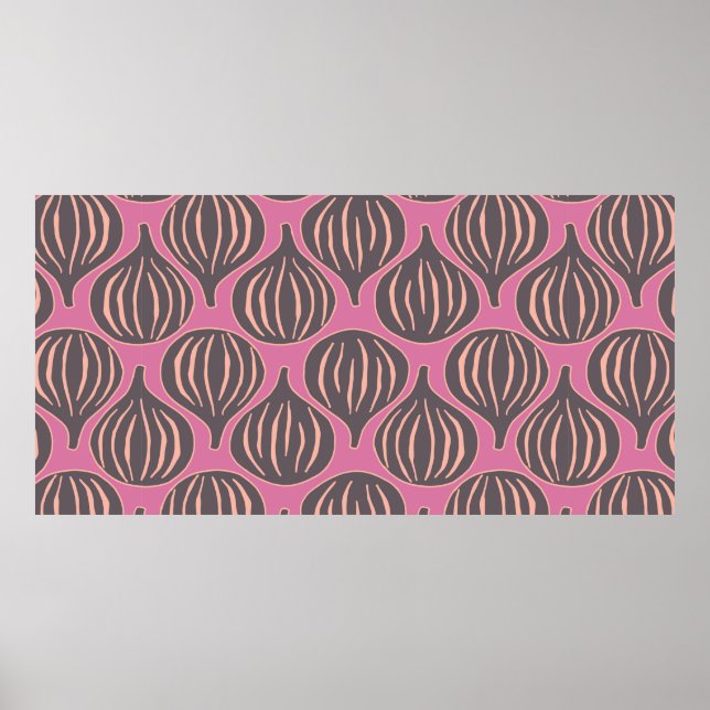 Poster vintage repeat seamless pattern with figs. (Frente)