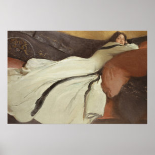 Poster Vintage Retrait Woman Painting Classic Art