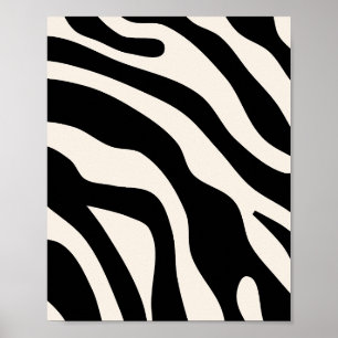 Poster Vintage Retro Abstrato Preto