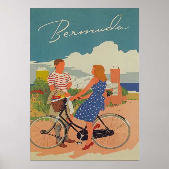 Poster vintage Retro Bermuda (Frente)
