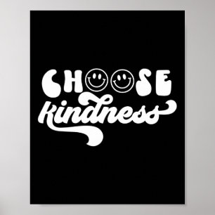 Poster Vintage Retro Escolhe o Sorriso de bondade Face In