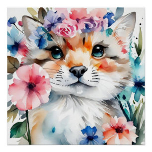 Pôster Vintage retro fofo design para crianças