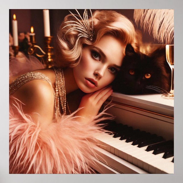 Poster Vintage retro glamour art deco (Frente)