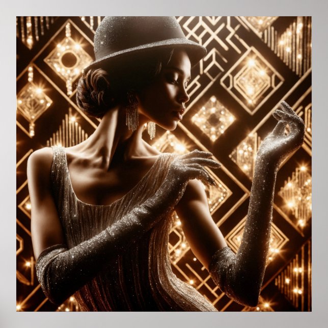 Poster Vintage retro glamour jazz (Frente)