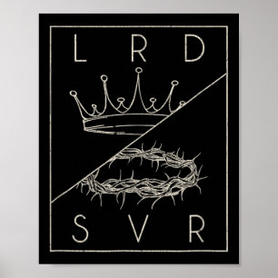 Poster Vintage Retro Jesus Senhor Cristão & Salvador