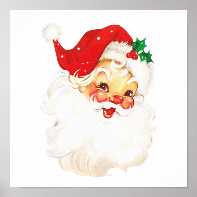 Poster Vintage Retro Jolly Old Papai Noel Natal (Frente)