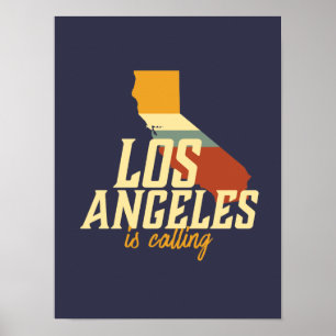 Poster Vintage Retro Los Angeles California CA USA City i