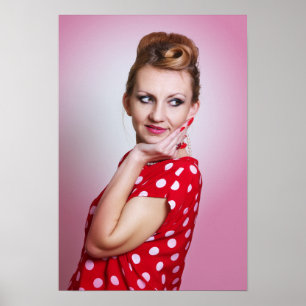 Poster Vintage retro mulher