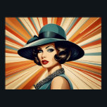 Poster Vintage retro mulher<br><div class="desc">Vintage retro mulher</div>