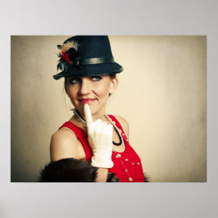 Poster Vintage retro mulher