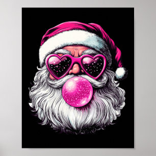 Poster Vintage Retro Papais noeis Bolha de Natal Goma Pin