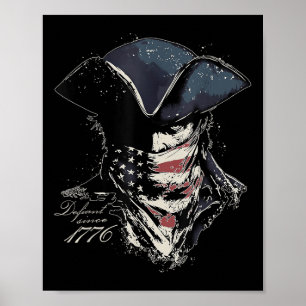 Poster Vintage Retro Patriot Defiant Desde 1776 Us Flag 4