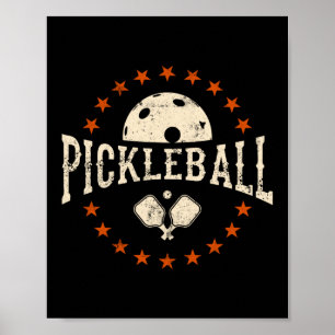 Poster Vintage Retro Pickleball