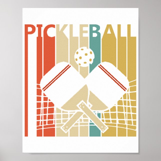 Poster Vintage Retro Pickleball (Frente)