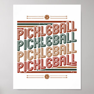 Poster Vintage Retro Pickleball