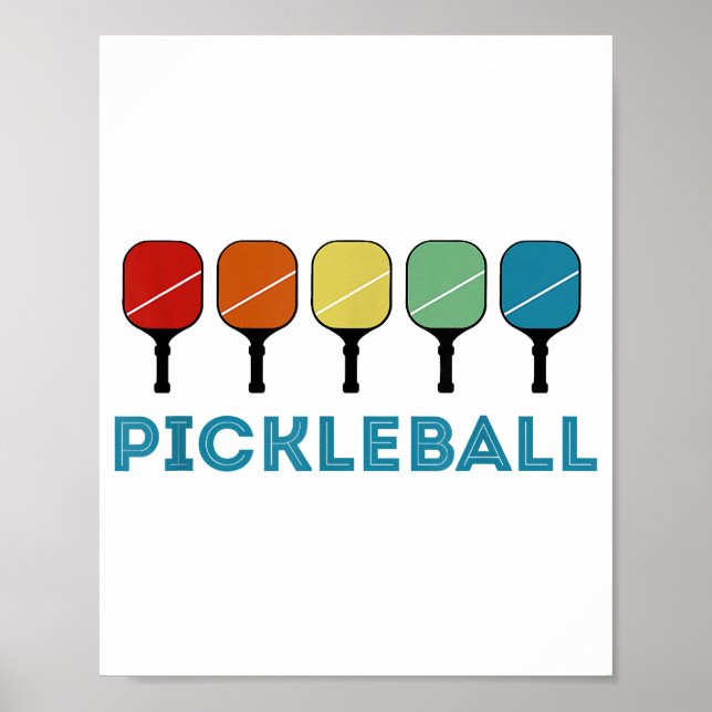 Poster Vintage Retro Pickleball Funny (Frente)